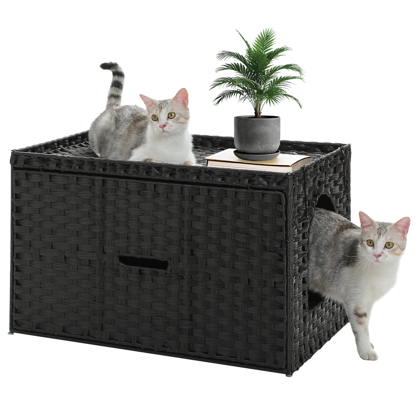 Rattan Hidden Litter Box House