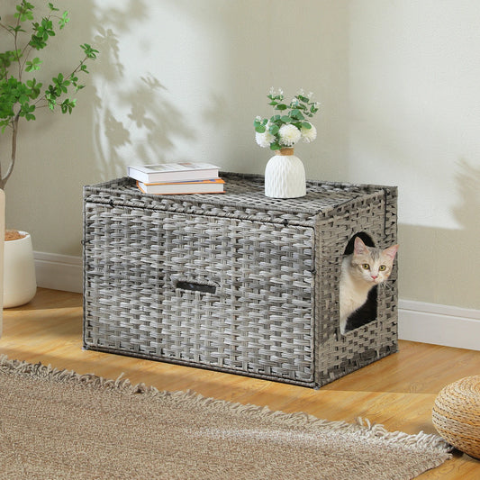 Rattan Hidden Litter Box House