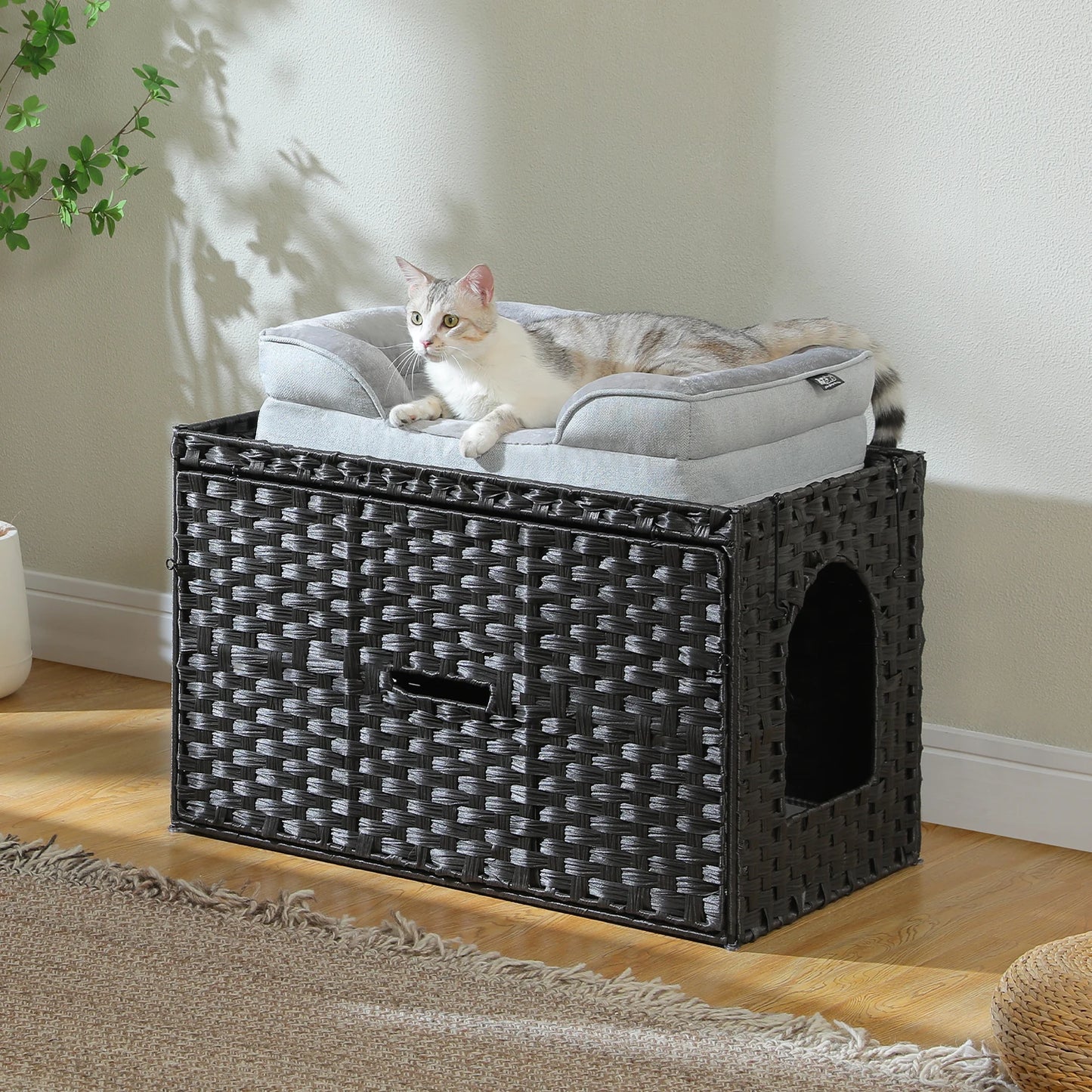 Rattan Hidden Litter Box House
